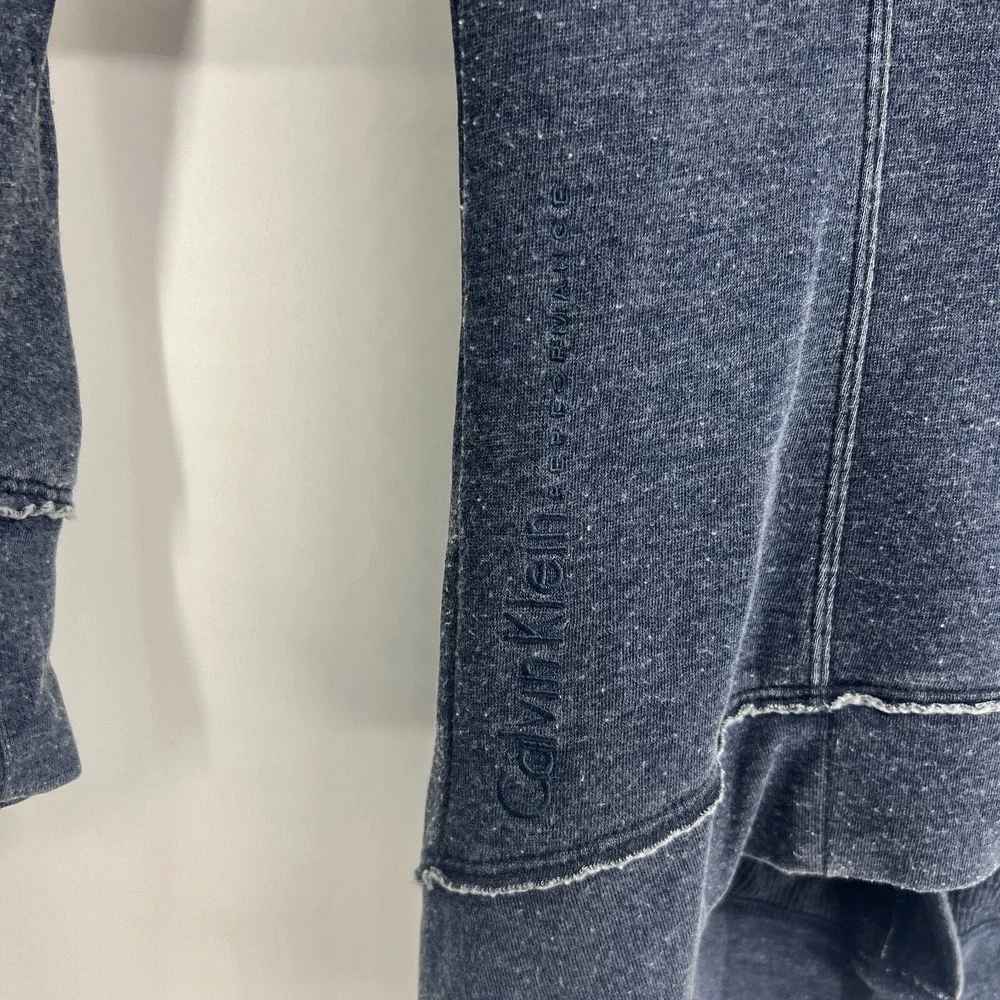 Calvin Klein Performance‎ Sweater Double Collar Zipper Front Womens Size L Blue